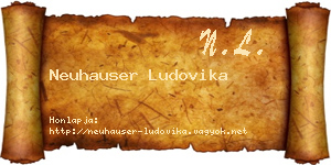 Neuhauser Ludovika névjegykártya